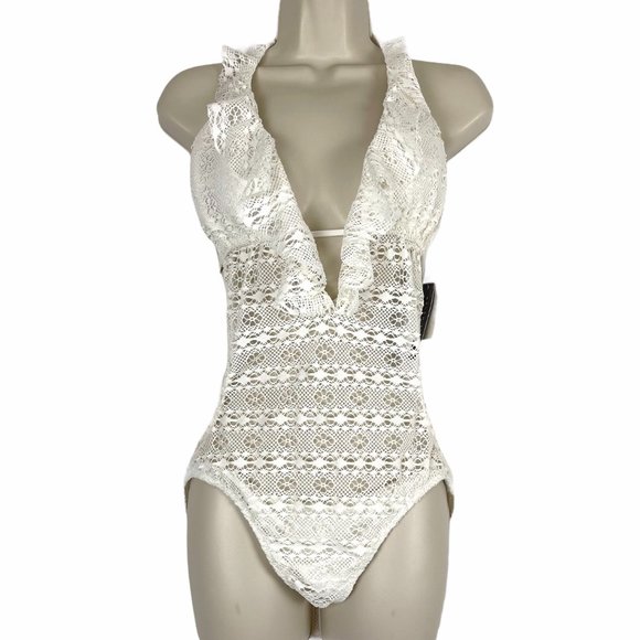 Ralph Lauren Other - NWT Ralph Lauren White Crochet Monokini Large